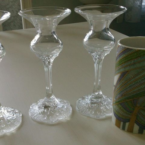 3 flotte Rosenthal lysestaker + 1 Rosenthal liten vase