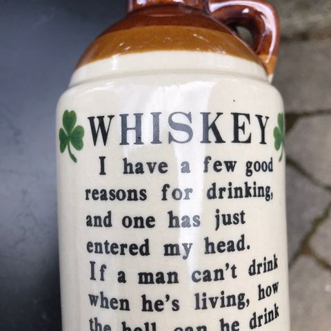 Ubrukt Whiskey lommelerke høyde 12 cm