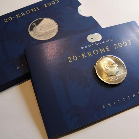 Norge 20 kroner 2003 BU  i blisterpakning