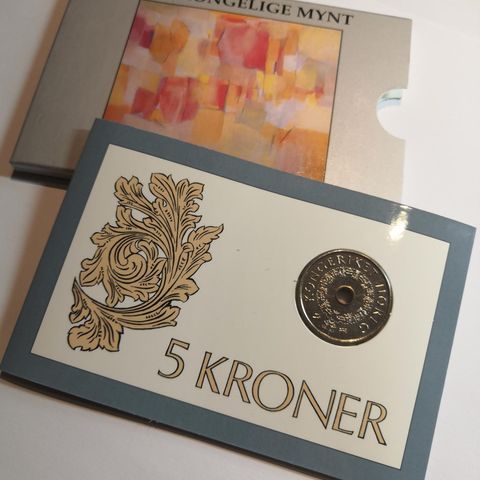 Norge 5 kroner 1998 i blisterpakning Unc kv