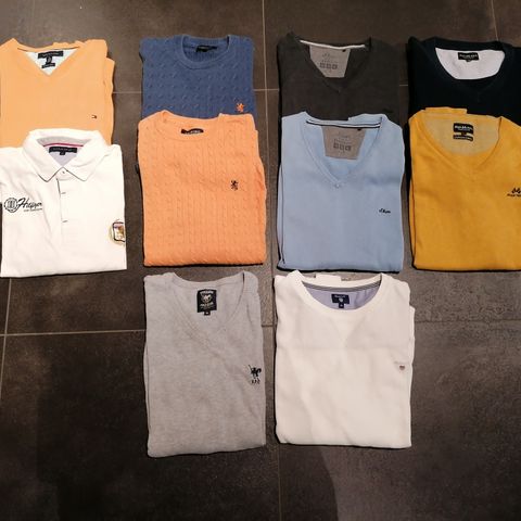 Genser: redford, gant, Jean Paul, Tommy Hilfiger, S. Oliver og V. P. C