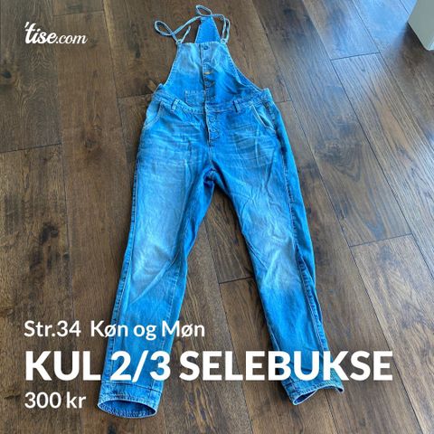 Kul selebukse str.34 med 2/3 bein.. selges 220kr