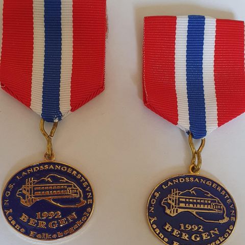 Medalje/pins fra Åsane folkehøgskole 