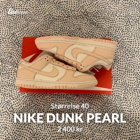 Nike Dunk Pearl Størrelse 40 og 40.5