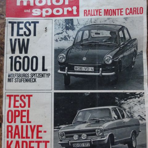 Auto moto sport gammel avis 1967