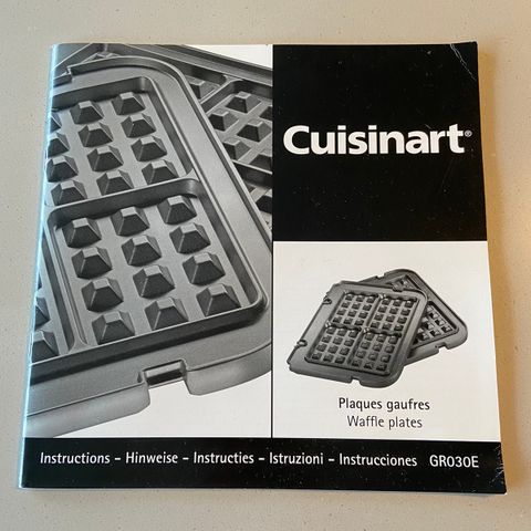 Jern til belgiske vafler til Cuisinart toastjern