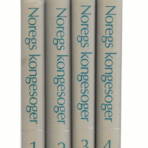 Noregs Kongesoger 1-4 komplett. 1979 Innb.m.omslag