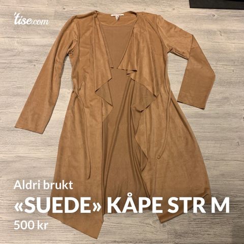 «Suede» kåpe str M