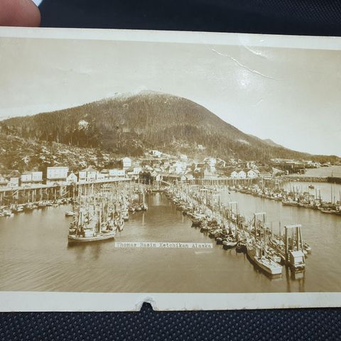 Thomas Basin Ketchikan, Alaska - Postkort (1937)