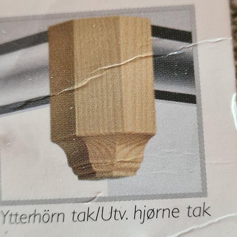 Nye dekorklosser, utvendig hjørne 6stk.