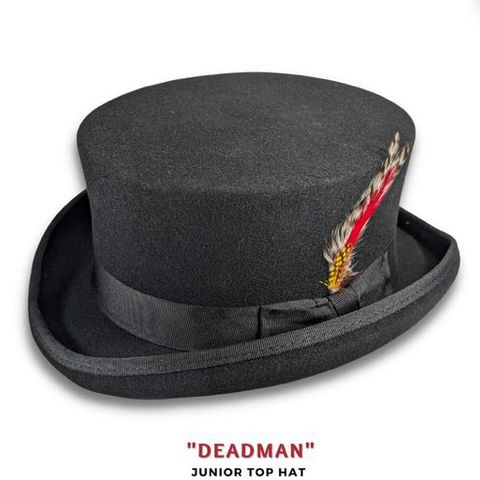 Lav flosshatt «Deadman Wool Felt Tophat» fra UK