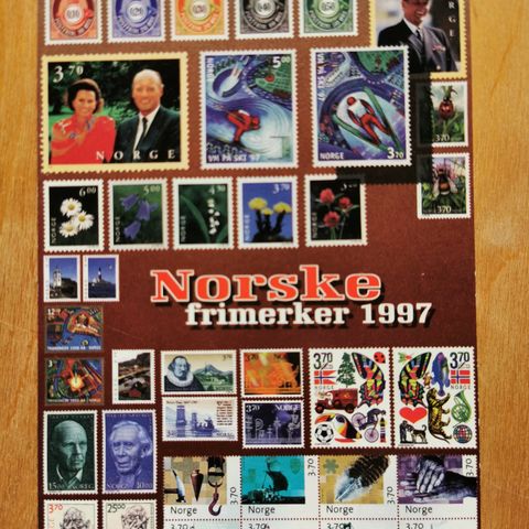 POSTKORT NORSKE FRIMERKER 1997. FT 79/1997. MØRKE FARGER. SO 150