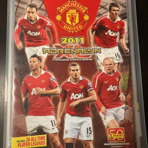 Samling Manchester United fotballkort, komplett 80 forskj base cards fra 2010