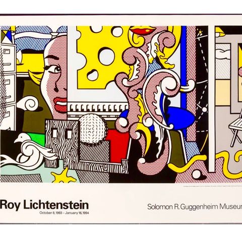 Roy Lichtenstein «Go For Baroque» Guggenheim Museum Exhibition Poster, 1993