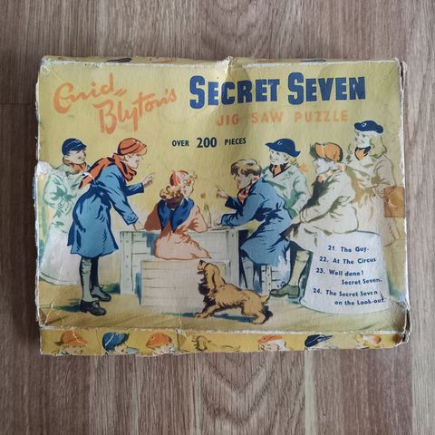 Enid Blyton - puslespill - biter - diy - retro - secret seven - jig saw puzzle!