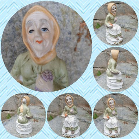 VINTAGE/RETRO "GAMMEL KONE" PORSELEN FIGUR