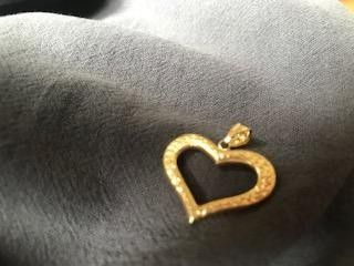 Stort hjerte anheng, 18 ct gull