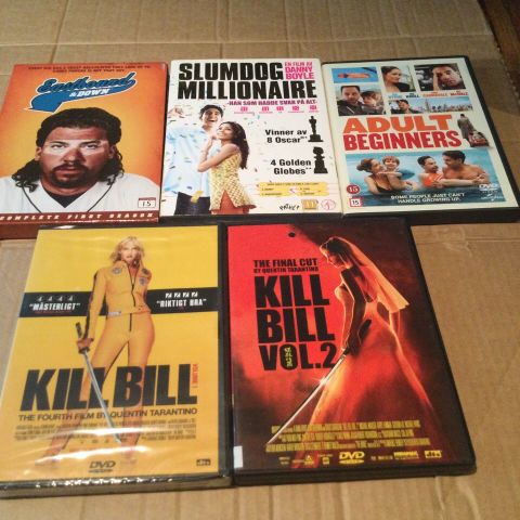 DVD Kill Bill - slumdog millionaire - adult beginners - eastbound & down