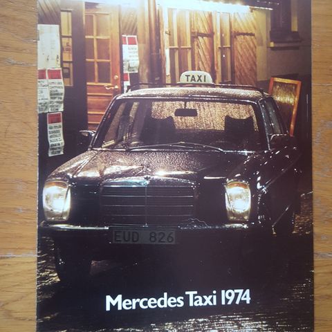 Brosjyre Mercedes Taxi W115 1974