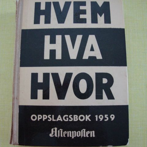 HVEM HVA HVOR