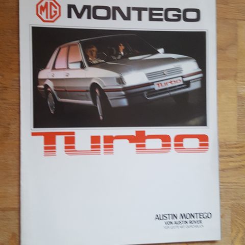 Brosjyre MG Montego Turbo 1986