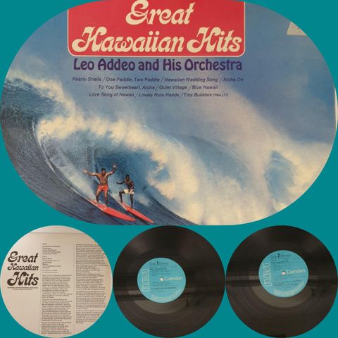 VINTAGE/RETRO LP-VINYL "GREAT HAWAIIAN HITS/LEO ADDEO AND HIS ORCHESTRA 1972"