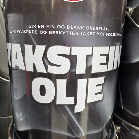 Taksteinolje rød - 10 liter (1199kr)