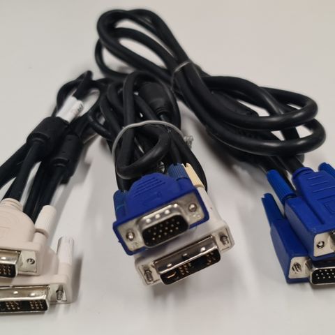 Kabler for PC-skjermer - VGA og DVI