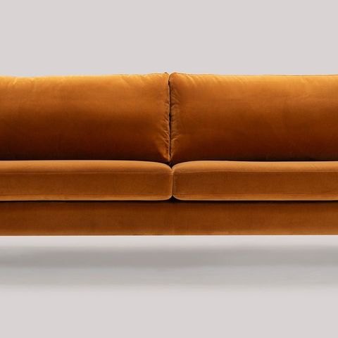 Astha 3-seter sofa, Velour Matt Amber