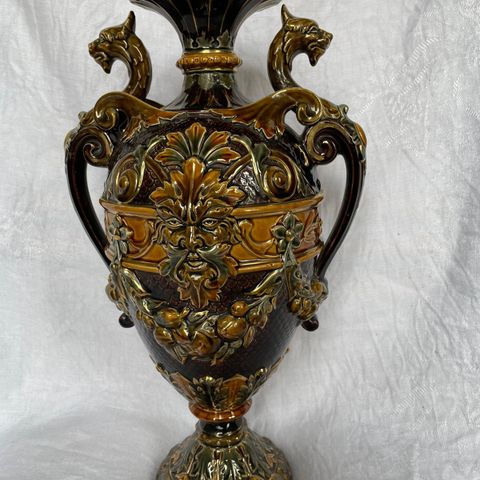 Rørstrand urne/vase i majolika ca 1900