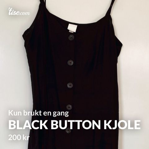 Black Button Kjole