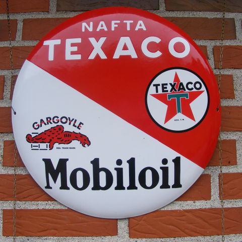 Emaljeskilt TEXACO - gratis frakt