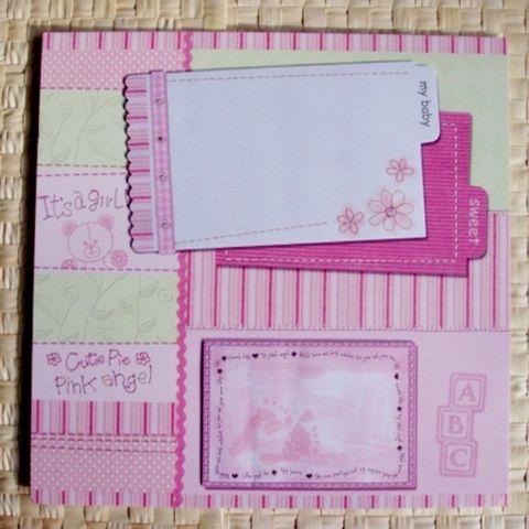 Scrapbooking - it's a girl - rosa - simple page!