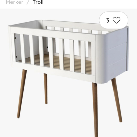 Troll retro crib med madrass