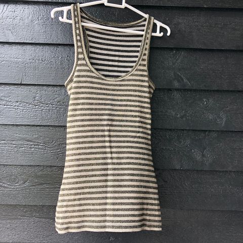 Zara lurex t-skjorte tank top singlett