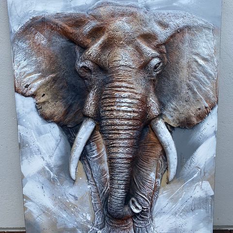Elefant bilde med struktur 90x120