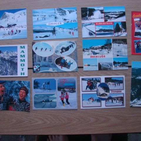 11 postkort vintersport