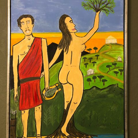 «Apollon og Dafne» refusert oljemaleri