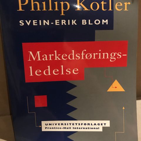Bok / markedsføring - ‘Markedsføringsledelse’ (Kotler, Blom, 1992)