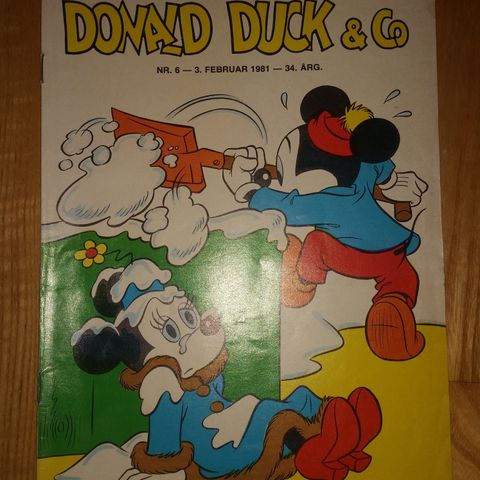 Donald Duck Blad Nr. 6 fra 1981. 34. årgang