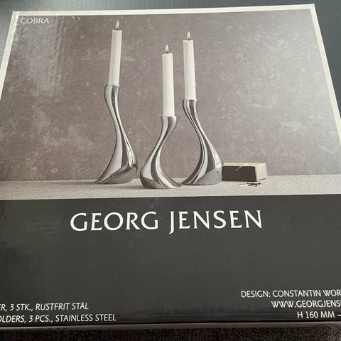 Georg Jensen lysestaker 3 stk - Ubrukt!