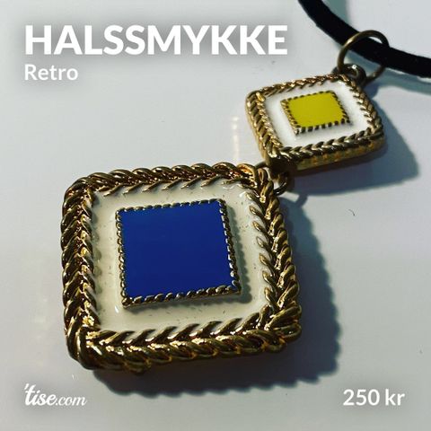 Retro halssmykke m/tilhørende ørepynt