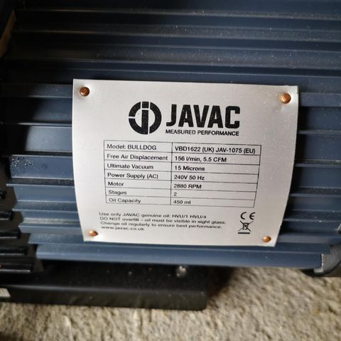 Javac Bulldog vakuumpumpe (A2L)