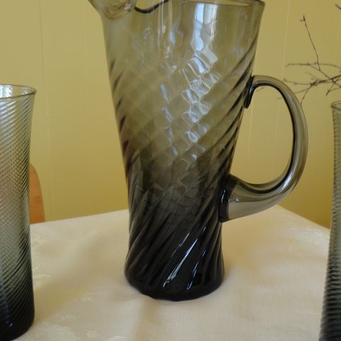 Retro -Hadeland glass og mugge fra 1960 - tallet