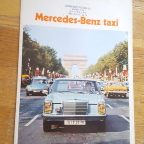 Brosjyre Mercedes 200D-280E W114/W115 Taxi 1974