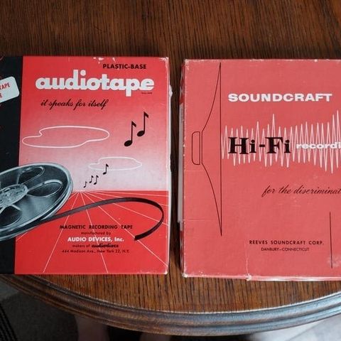 Audiotapes produsert i USA på slutten av 1950 tallet