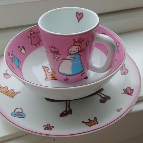Porsgrund Prinsesse tallerken og kopp