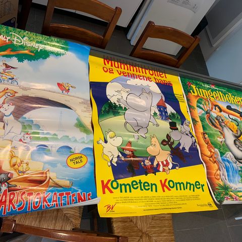 Filmplakater Disney og Mummi