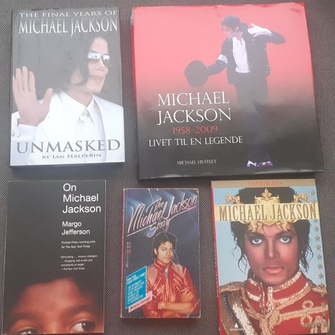 Michael Jackson THE KING OF POP bøker. Engelsk og norsk