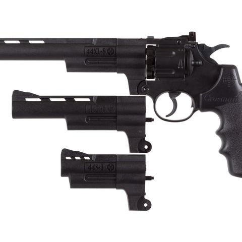 Crosman Triple Threat revolverkit med 3 løp BB/blykuler luftpistol CR44TTKT